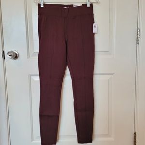 NWT! WOMEN'S OLD NAVY BROWN STEVIE PONTE-KNIT HIGH-RISE PANTS - SIZE SMALL